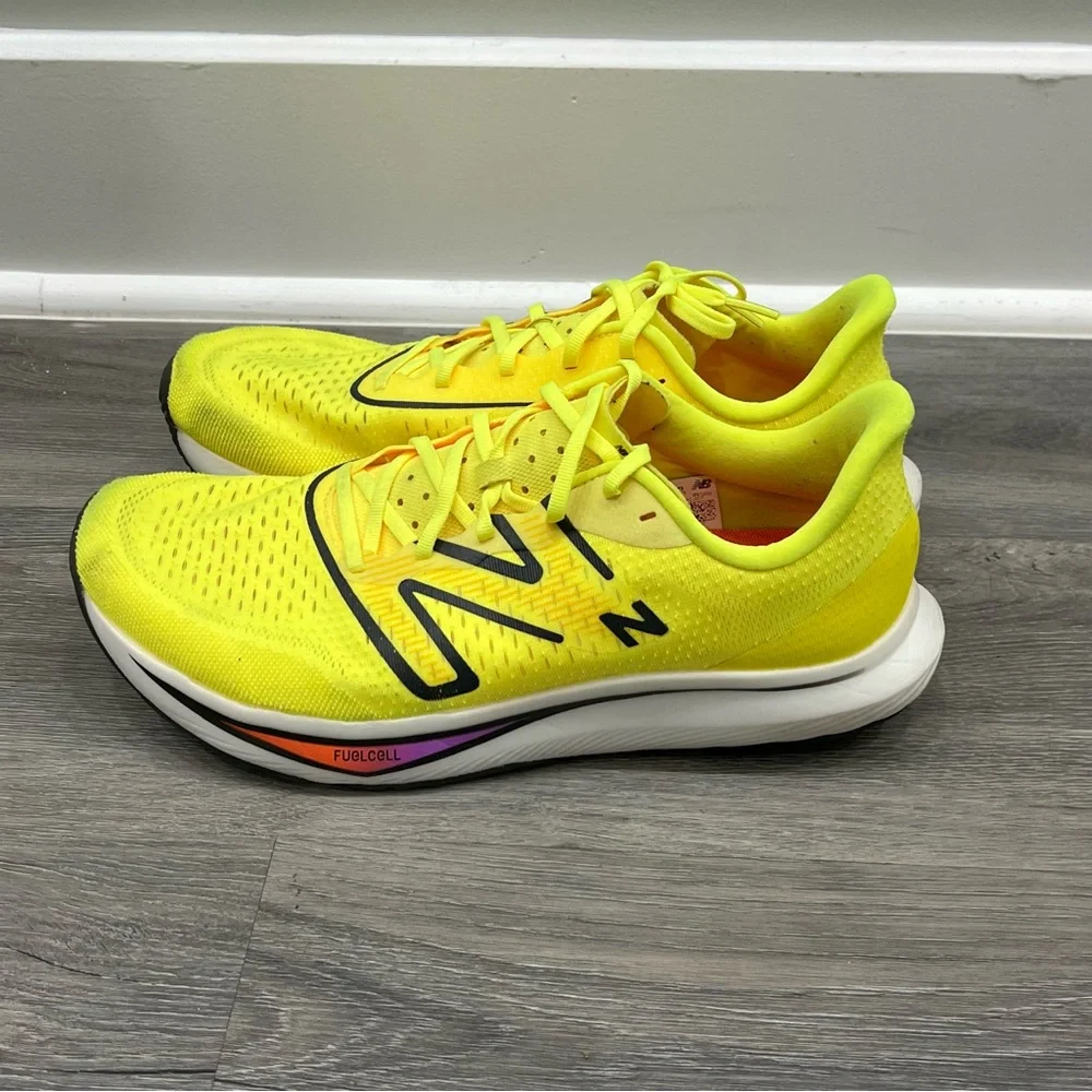 New Balance Neon Yellow Athletic Sneakers - Picture 2 of 6
